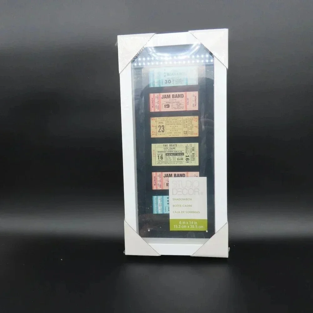Studio Decor Shadowbox Back Loading Ticket Stub Display NEW Holder